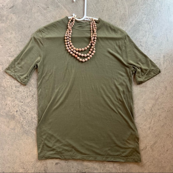 J. Crew Olive Mock-neck Top - Picture 2 of 7